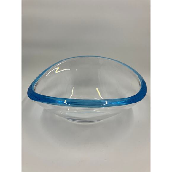 Walther Glas Freeform Wave with Blue Trim, Made in Germany - Picture 1 of 3